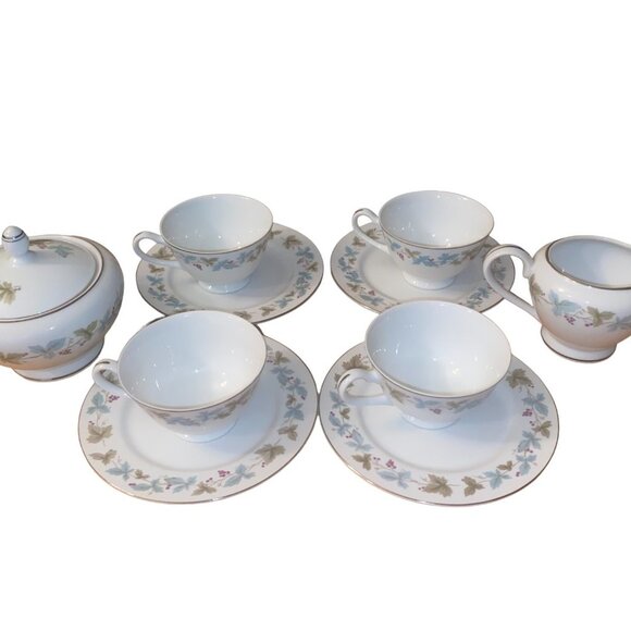 10 piece vintage fine china 4 teacups+4 saucers+1sugar bowl+creamer -Japan #6701 - Picture 10 of 16